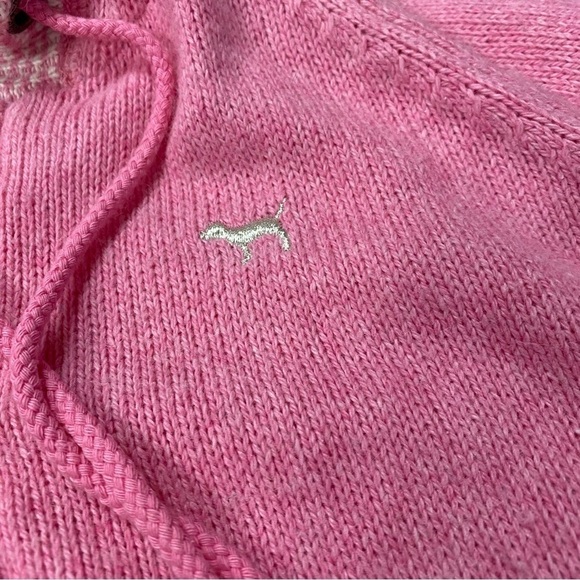 VTG 90’s y2k PINK VS Wool Blend Sequin Pink Full Zip Hooded Jacket Size M - Picture 6 of 7